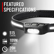 COAST Headlamp with 360° Lighting (515 Lumens)