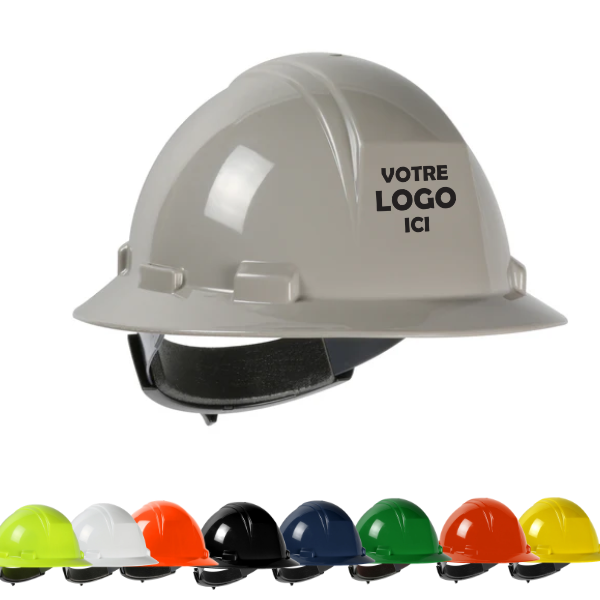 Casque de sécurité FULL BRIM personnalisé - avec LOGO