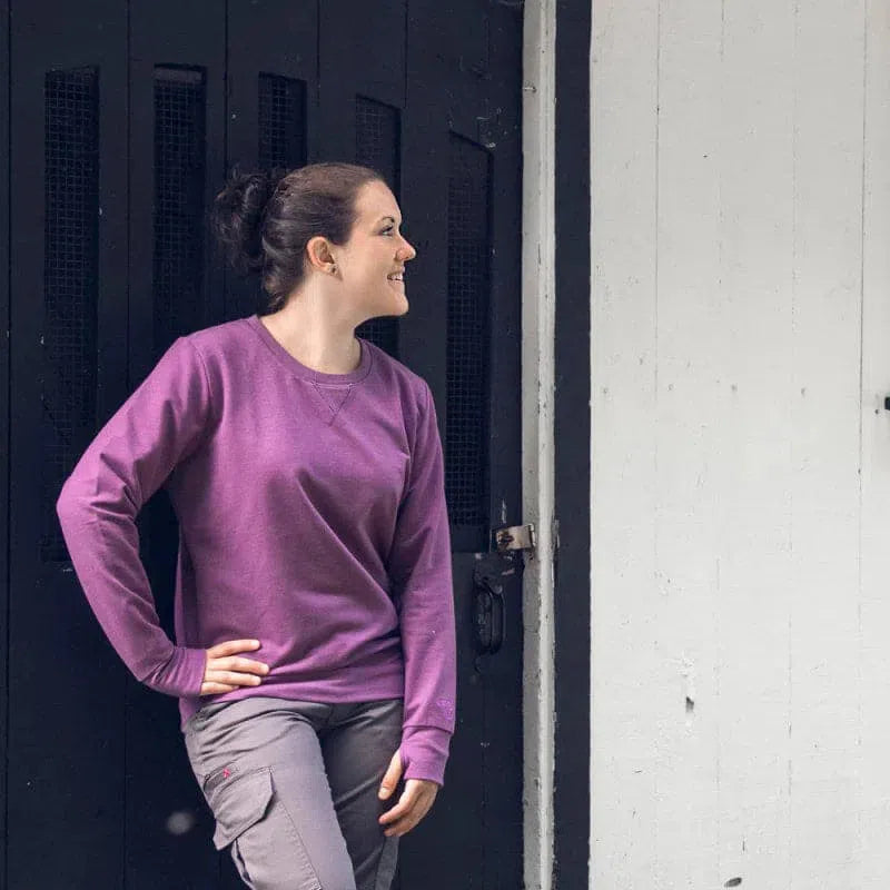 Cotton-knit round-neck sweater - PF467