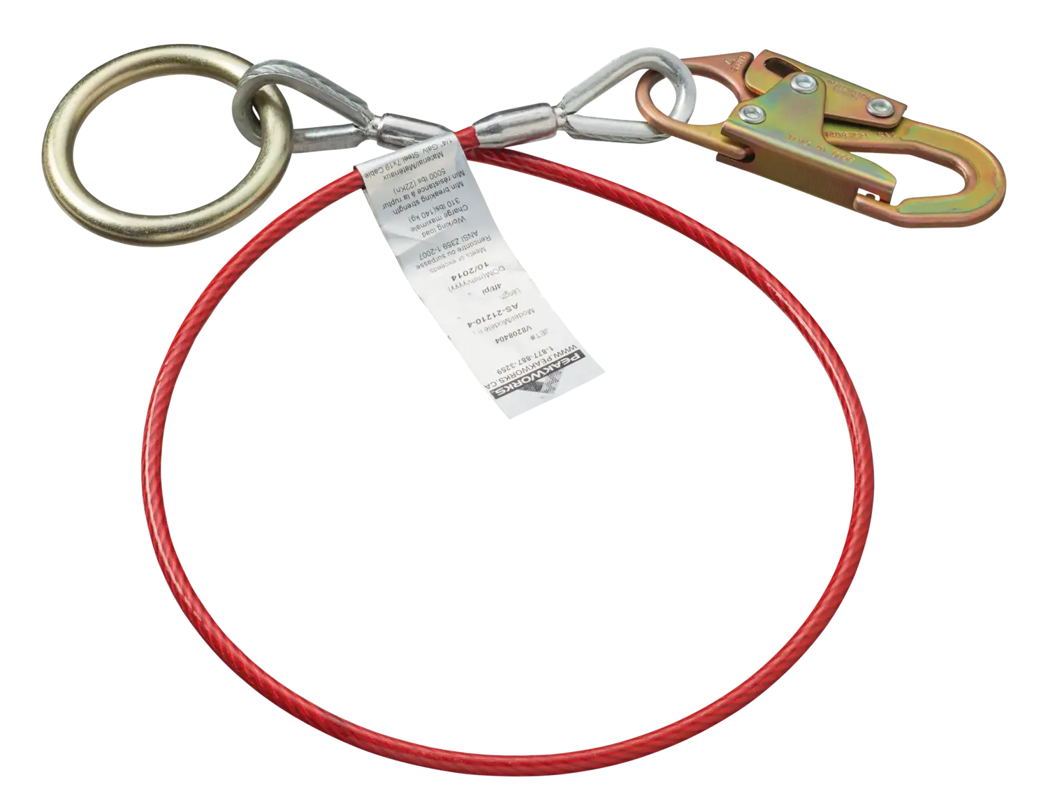 Steel anchoring strap with snap hook (6') - Riobec V8208406