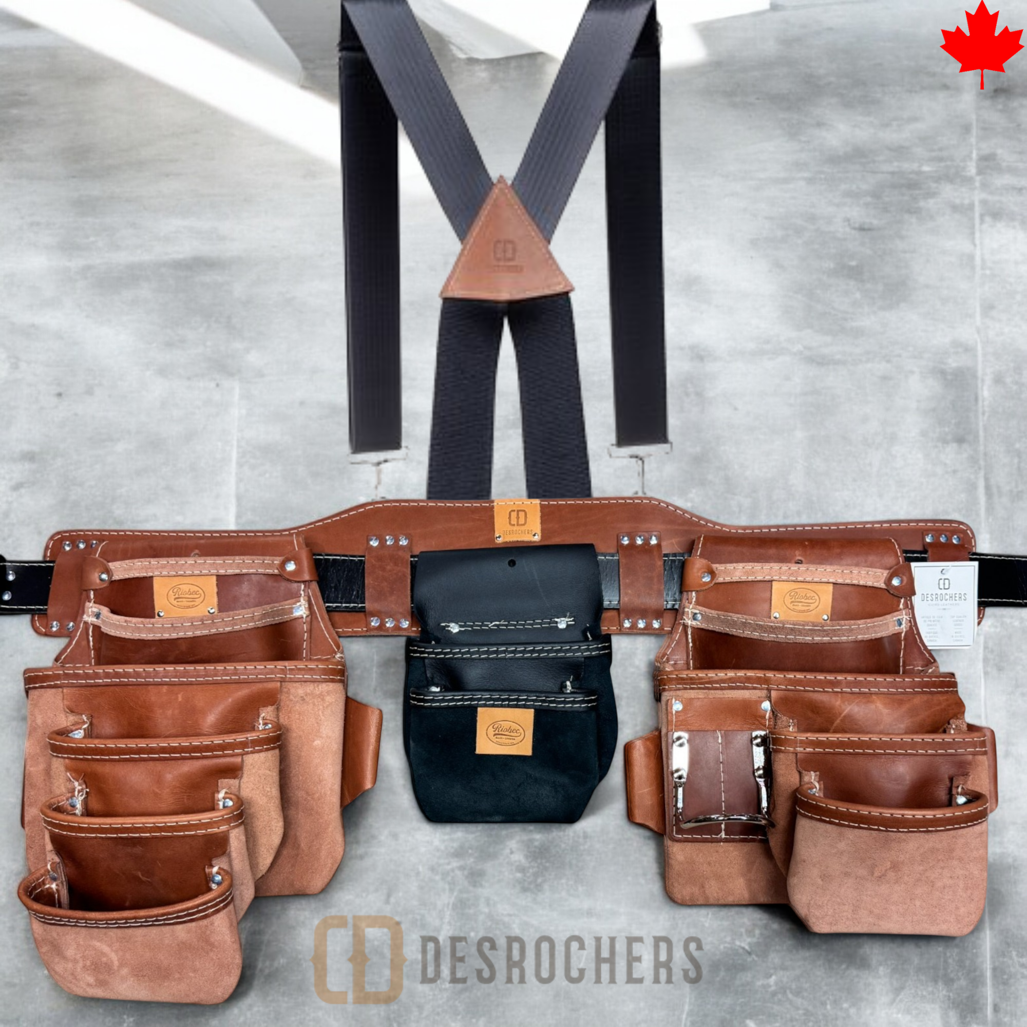 Desrochers set (11 pockets + square holder) - TAN