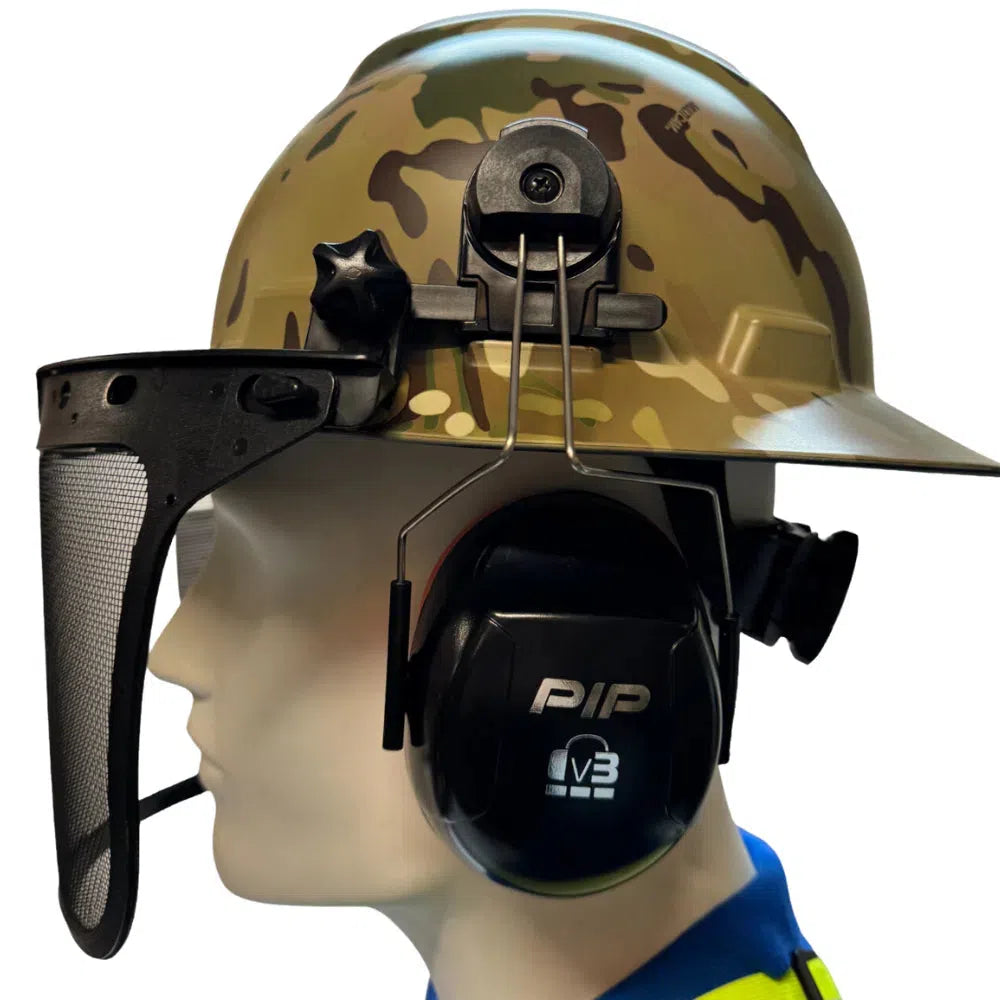 Ensemble de casque forestier Full Brim PIP HydroDip (Camo) - Riobec Forest_FBRIM_Carbon