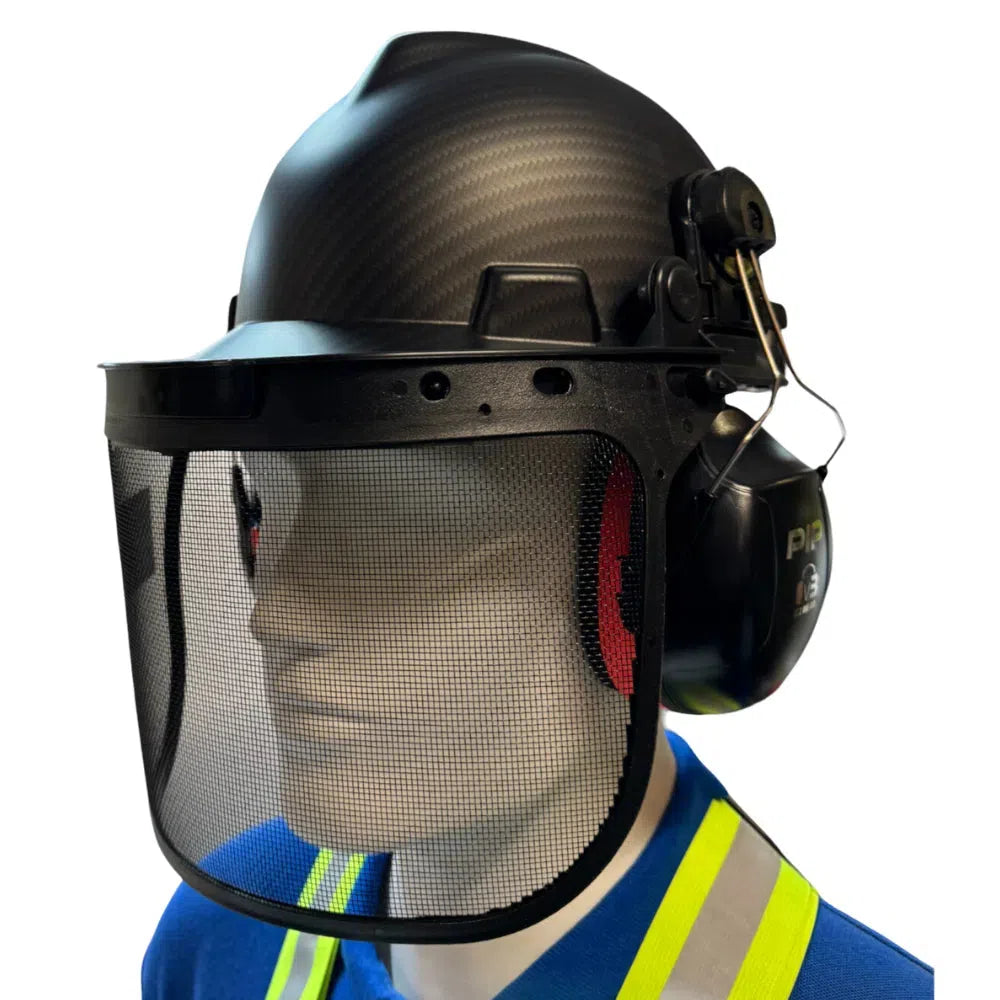 Ensemble de casque forestier PIP HydroDip (Carbone) - Riobec Forest_Carbon