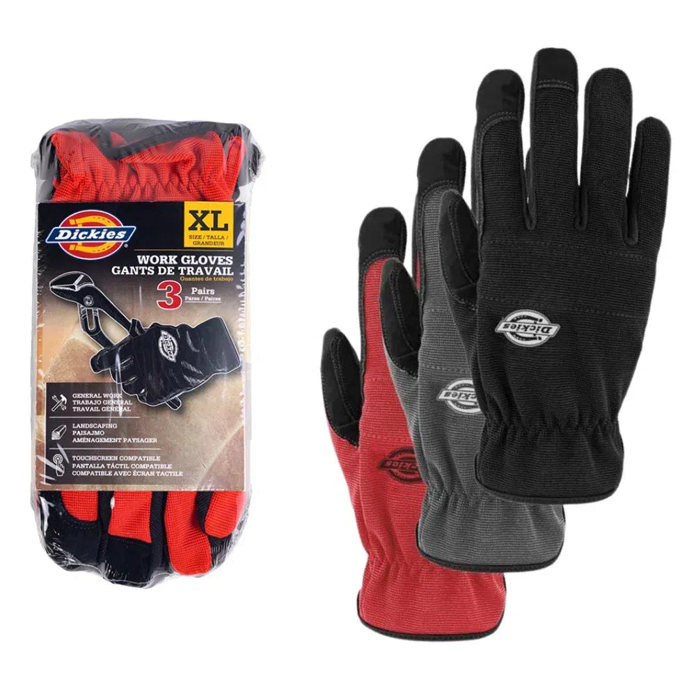 Dickies Mechanic Gloves (3 pairs) - Riobec 789132DIL/3-L-789132DIL/3-XL