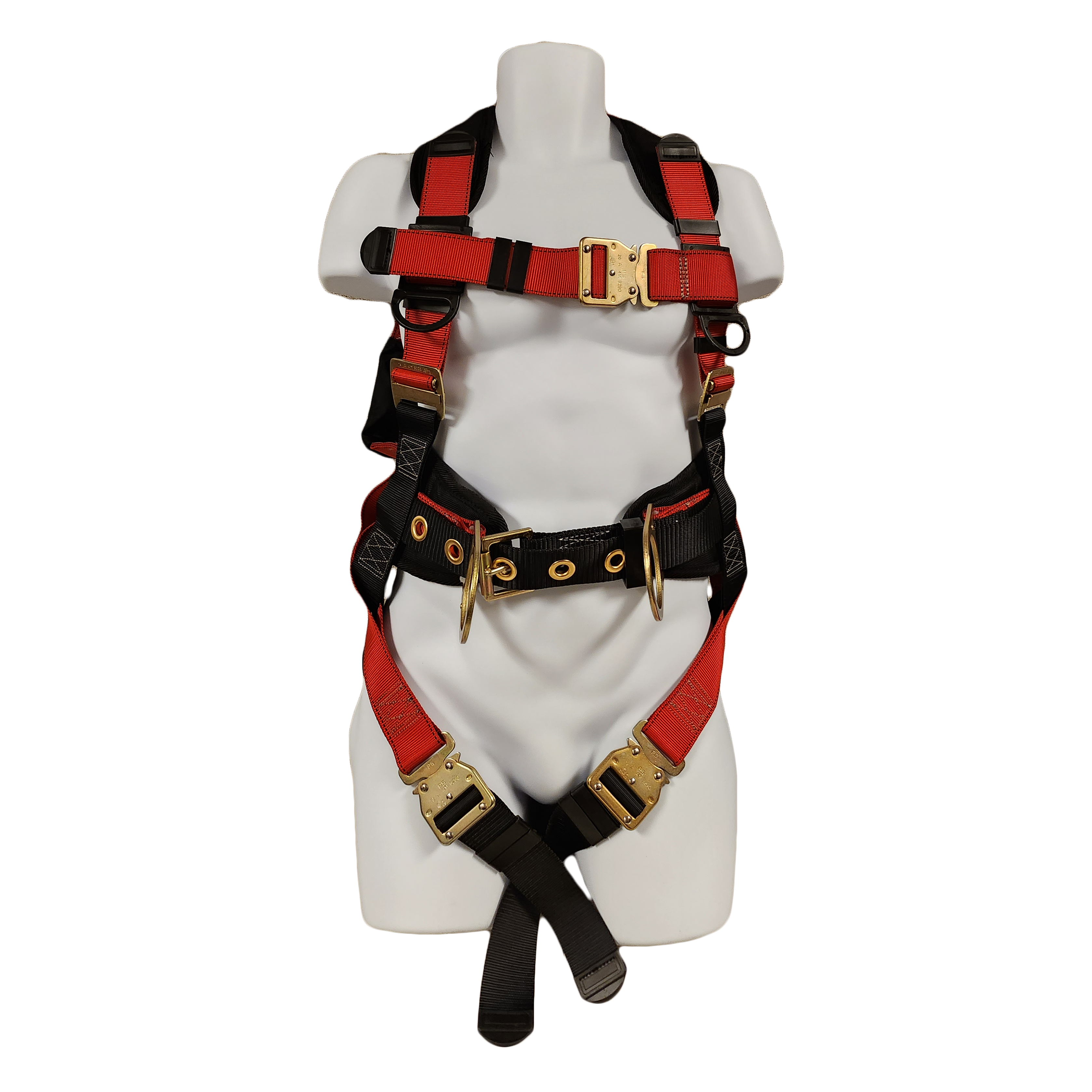 Safety harness with waist belt (Quick-release fasteners)