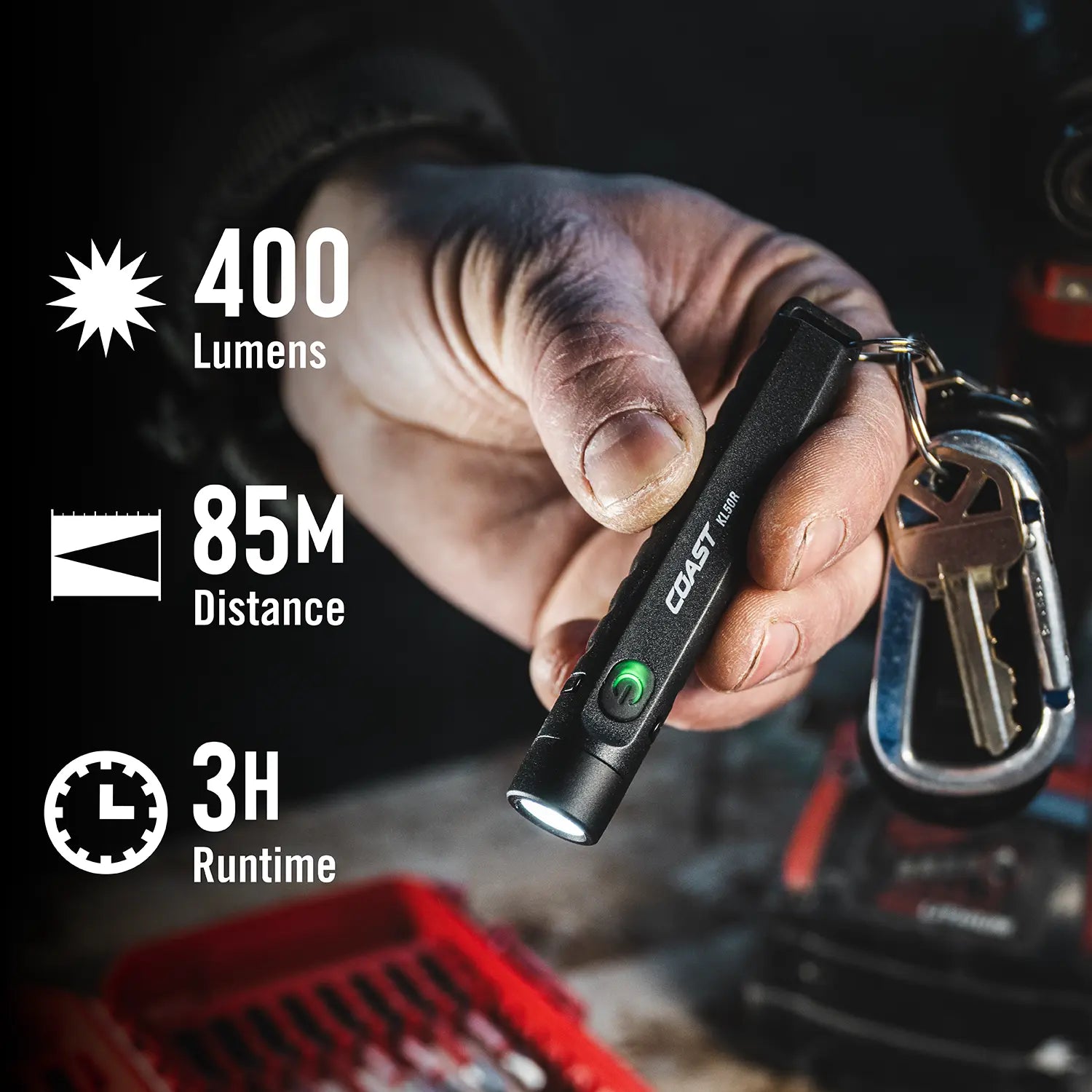 COAST Lampe Compacte Ultra-Puissante KL50R (400 lumens)