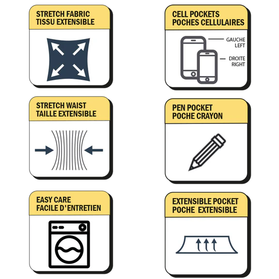 Cargo Pants with Elastic Waistband (Stretch)