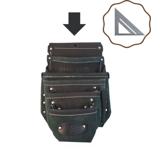 5p nail bag with square holder/ Duracuir P-500