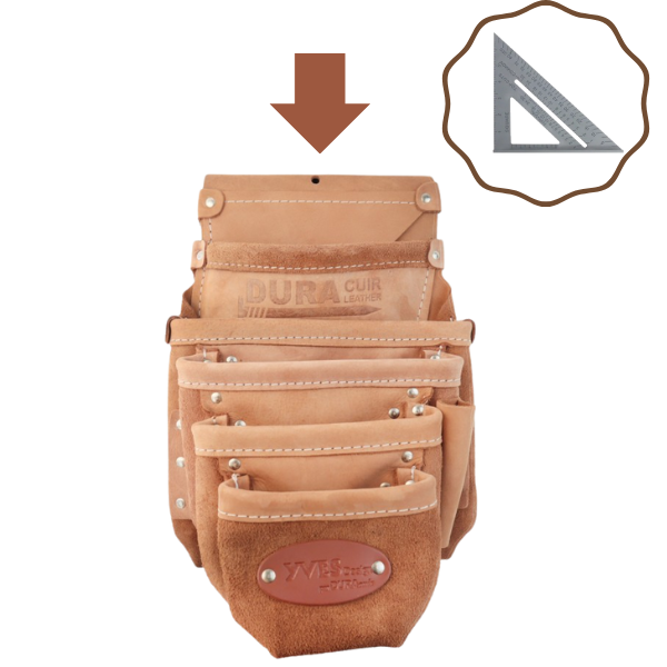 5p nail bag with square holder/ Duracuir P-500