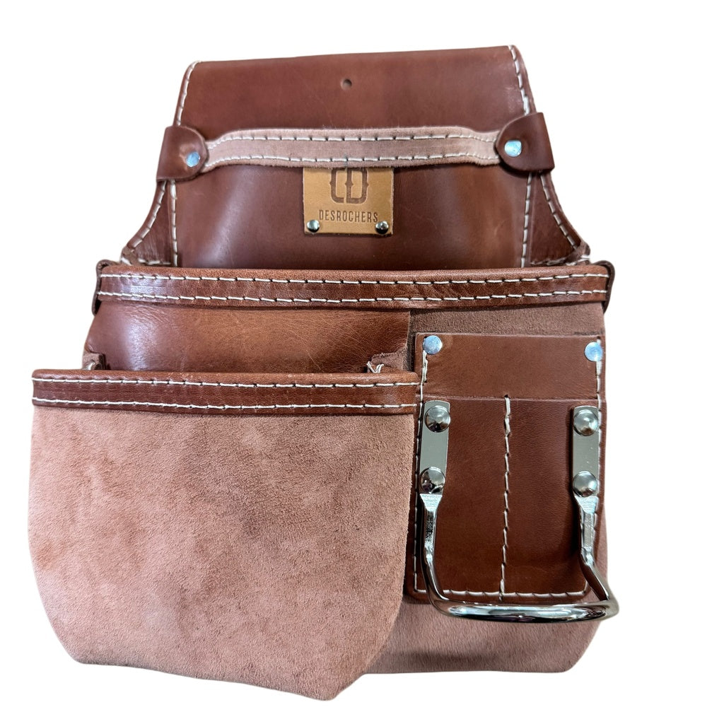 Nail and tool bag (3 pockets) Desrochers - Riobec DM-353-D-NOI-DM-353-G-NOI-DM-353-D-TAN-DM-353-G-TAN