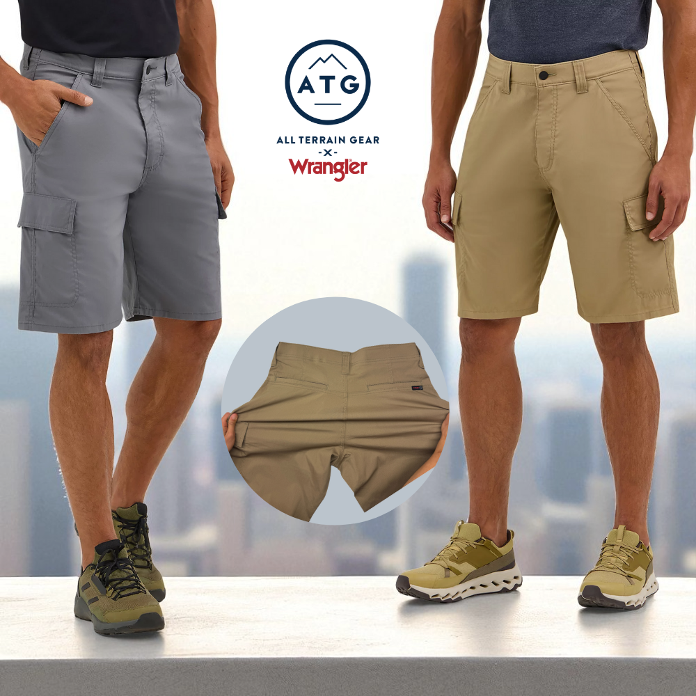 Shorts Cargo Wrangler Ultra-Stretch - Riobec 112361-GRI-30-112361-GRI-32-112361-GRI-34-112361-GRI-360-112361-GRI-380-112361-TAN-30-112361-TAN-32-112361-TAN-34-112361-TAN-360-112361-TAN-380