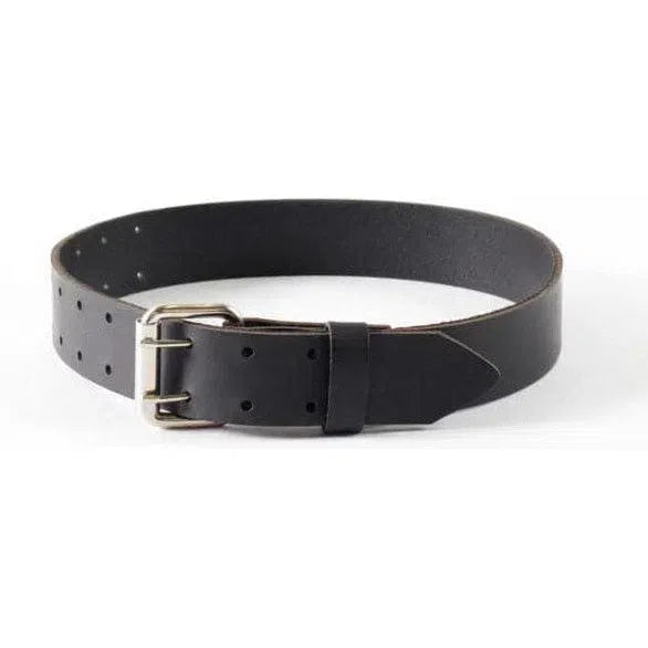 Double-hole leather belt