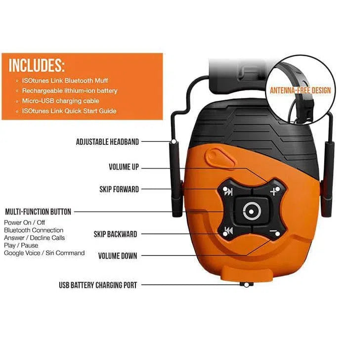 IsoTunes Bluetooth® LINK hearing protector