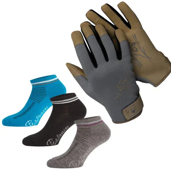 PF067 gardening gloves + 3 pairs of PF527 merino socks