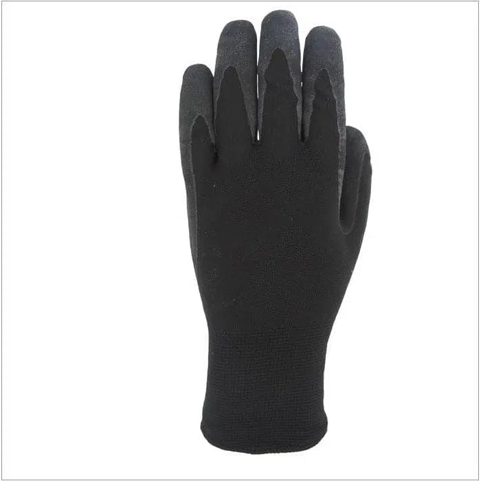 Latex-coated polyester gloves