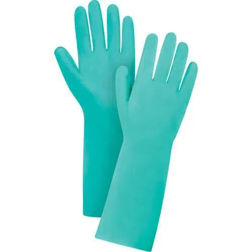 Gants en nitrile vert sans doublure