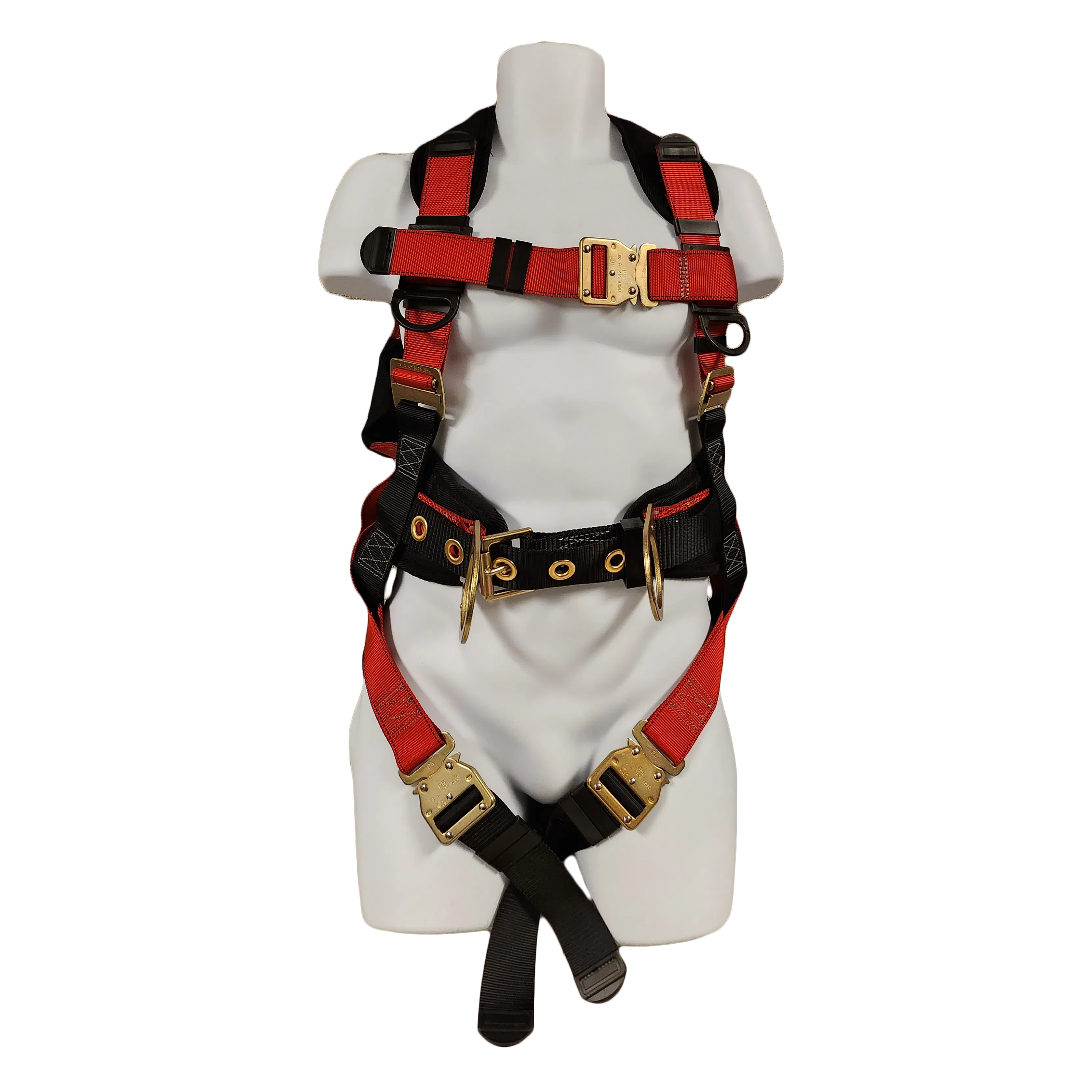 Safety harness with waist belt (Quick-release fasteners)