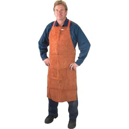 Leather bib apron