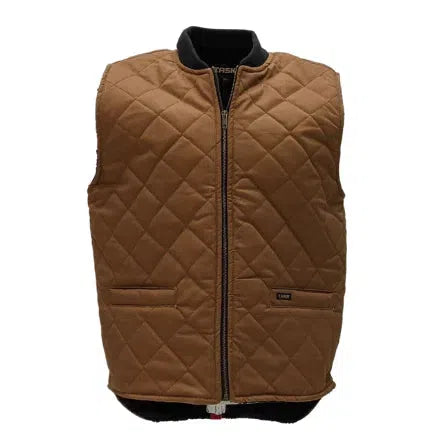 Sleeveless Sherpa-lined jacket